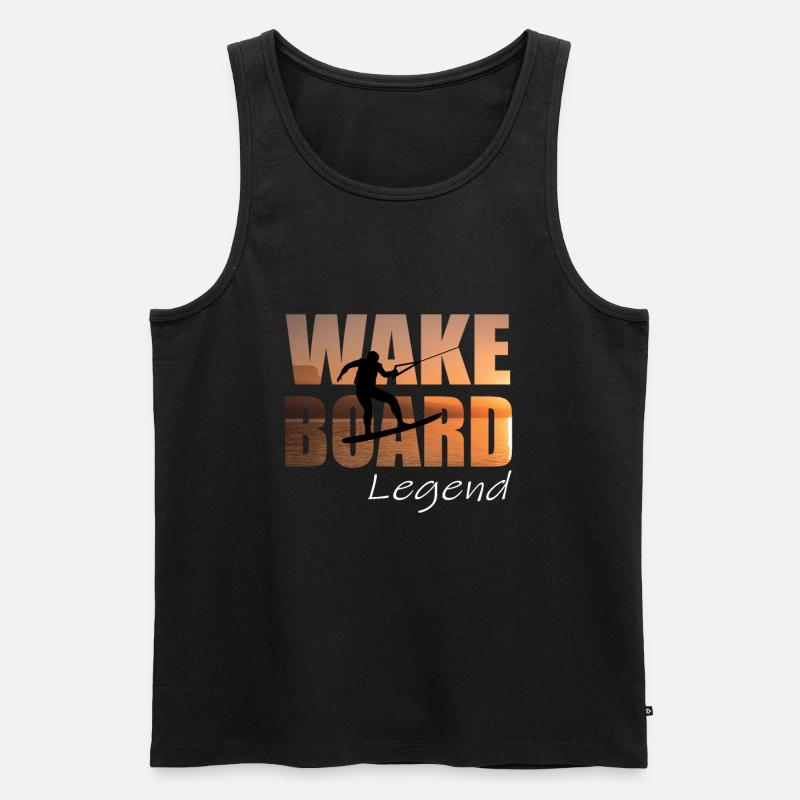 Wakeboard Legende - Männer Premium Bio Tank Top - Schwarz