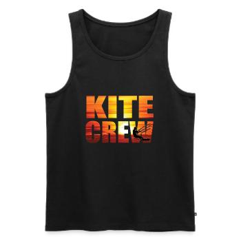 Kitesurfing kite crew - Men's Premium Organic Tank Top - black - Front - AI Model Male 178 light (178cm)