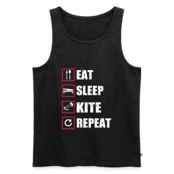 Kite surfing - Men's Premium Organic Tank Top - black - Front - AI Model Male 178 light (178cm)