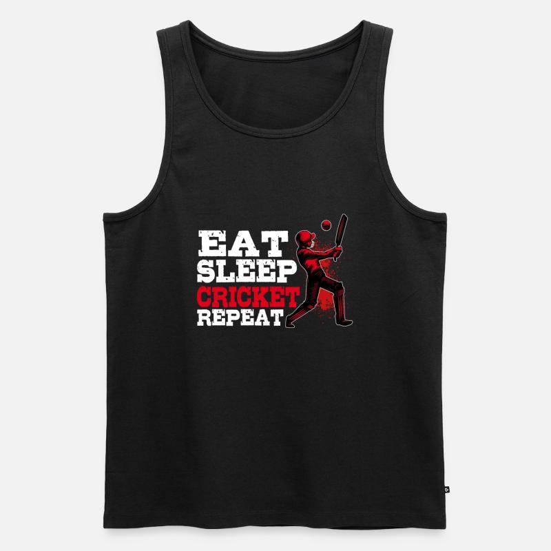Cricket Geschenk - Männer Premium Bio Tank Top - Schwarz