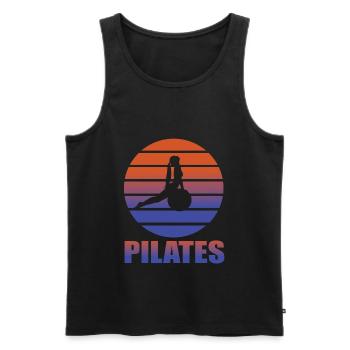 Pilates - Débardeur bio Premium Homme - noir - Devant - AI Model Male 178 light (178cm)