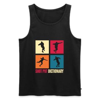 Shot put lexicon - Men's Premium Organic Tank Top - black - Front - AI Model Male 178 light (178cm)