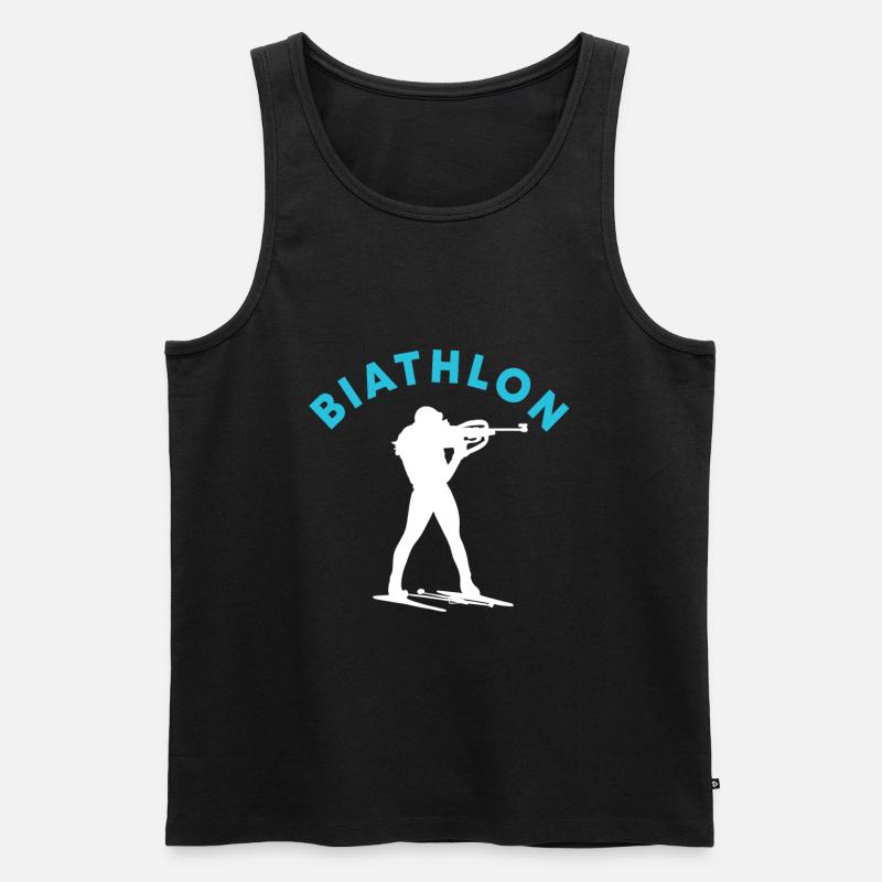 Biathlon - Männer Premium Bio Tank Top - Schwarz