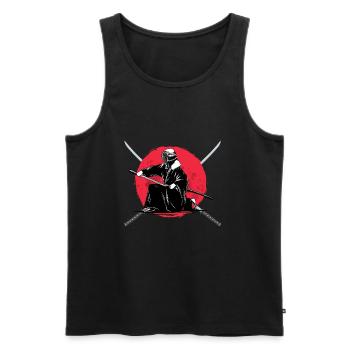 Cadeau de Kendo - Débardeur bio Premium Homme - noir - Devant - Michal (187cm)