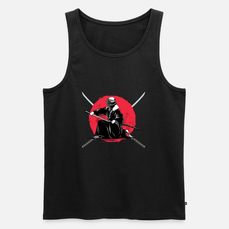 Kendo Geschenk - Männer Premium Bio Tank Top - Schwarz
