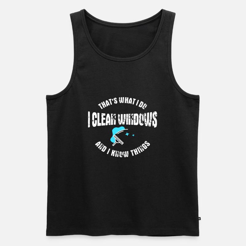 Fensterputzer - Männer Premium Bio Tank Top - Schwarz