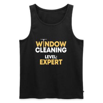 Window cleaner expert - Men's Premium Organic Tank Top - black - Front - AI Model Male 178 light (178cm)