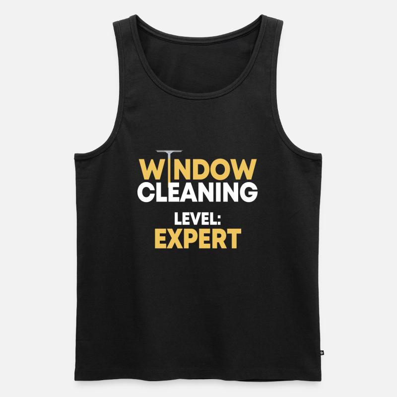 Fensterputzer Experte - Männer Premium Bio Tank Top - Schwarz