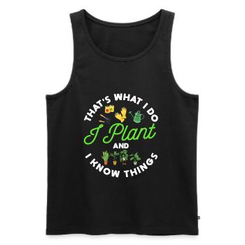 Gärtner Und Garten Geschenk - Männer Premium Bio Tank Top - Schwarz - Vorne - Michal (187cm)