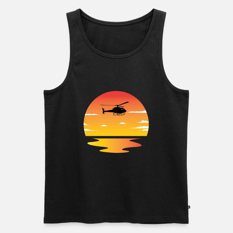 Hubschrauber - Männer Premium Bio Tank Top - Schwarz