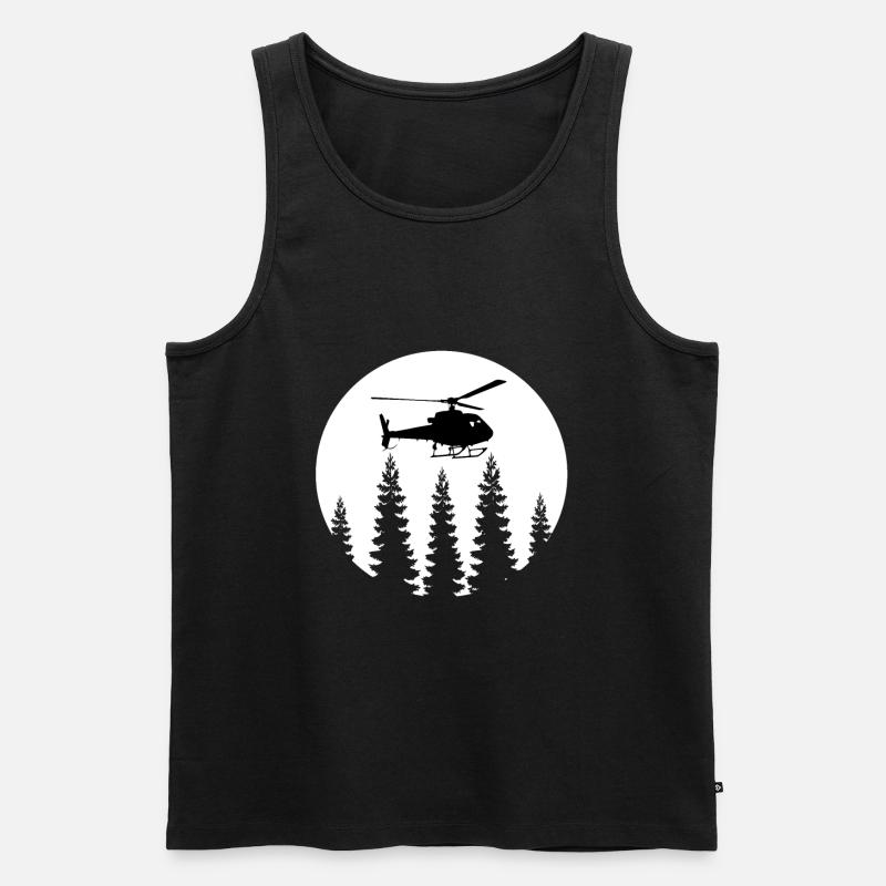 Hubschrauber - Männer Premium Bio Tank Top - Schwarz