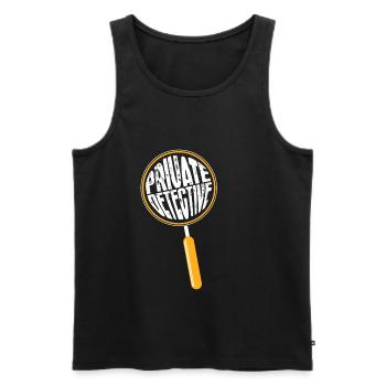 Private detective - Men's Premium Organic Tank Top - black - Front - AI Model Male 178 light (178cm)