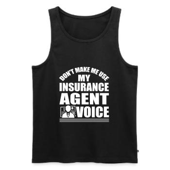Versicherungsvertreter Spruch - Männer Premium Bio Tank Top - Schwarz - Vorne - Michal (187cm)