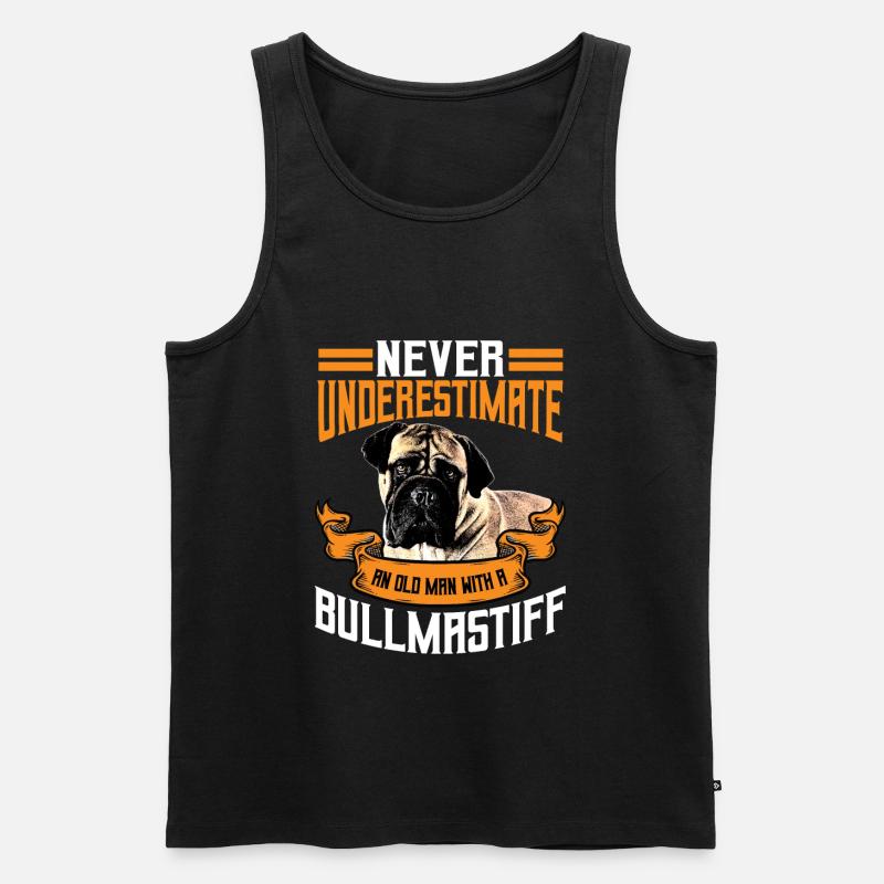 Bullmastiff Geschenk Männer - Männer Premium Bio Tank Top - Schwarz