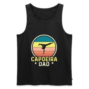 Capoeira Papa - Männer Premium Bio Tank Top - Schwarz - Vorne - Michal (187cm)