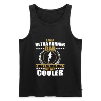 Ultra Runner Papa - Men's Premium Organic Tank Top - black - Front - Michal (187cm)