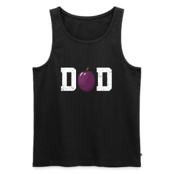 Papa Plum - Men's Premium Organic Tank Top - black - Front - Michal (187cm)