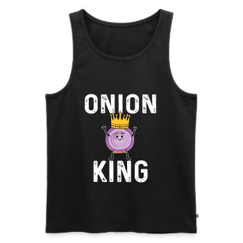 Onion King - Men's Premium Organic Tank Top - black - Front - Michal (187cm)