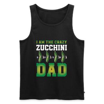 Zucchini Dad - Men's Premium Organic Tank Top - black - Front - Michal (187cm)