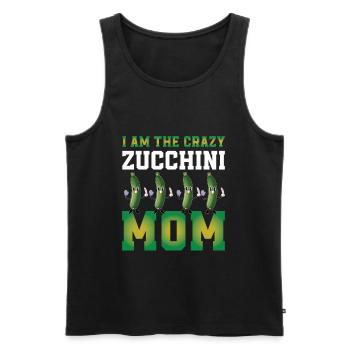 Zucchini Mom - Men's Premium Organic Tank Top - black - Front - Michal (187cm)