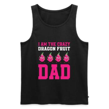 Drachenfrucht Papa - Männer Premium Bio Tank Top - Schwarz - Vorne - AI Model Male 178 light (178cm)