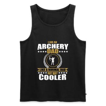 Archery Daddy - Men's Premium Organic Tank Top - black - Front - Michal (187cm)