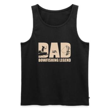 Bogenfischer Papa - Männer Premium Bio Tank Top - Schwarz - Vorne - AI Model Male 178 light (178cm)