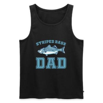 Striped Perch Papa - Men's Premium Organic Tank Top - black - Front - Michal (187cm)