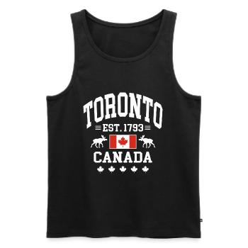 Toronto - Débardeur bio Premium Homme - noir - Devant - Michal (187cm)