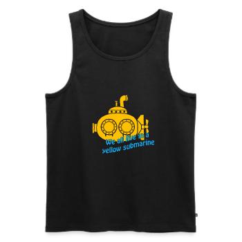 yellow submarine - Männer Premium Bio Tank Top - Schwarz - Vorne - AI Model Male 178 light (178cm)