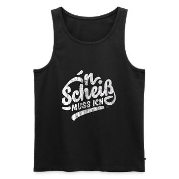 N SCHEIß MUSS LUSTIGE PROVOKANTE SPRÜCHE GESCHENKE - Männer Premium Bio Tank Top - Schwarz - Vorne - AI Model Male 178 light (178cm)