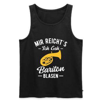 Baritonhorn Musiker Bariton Orchester Blasmusik - Männer Premium Bio Tank Top - Schwarz - Vorne - Michal (187cm)