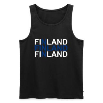 Finland - Men's Premium Organic Tank Top - black - Front - AI Model Male 178 light (178cm)
