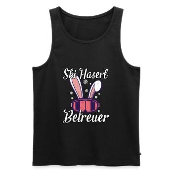 Ski Haserl Betreuer - Männer Premium Bio Tank Top - Schwarz - Vorne - Michal (187cm)