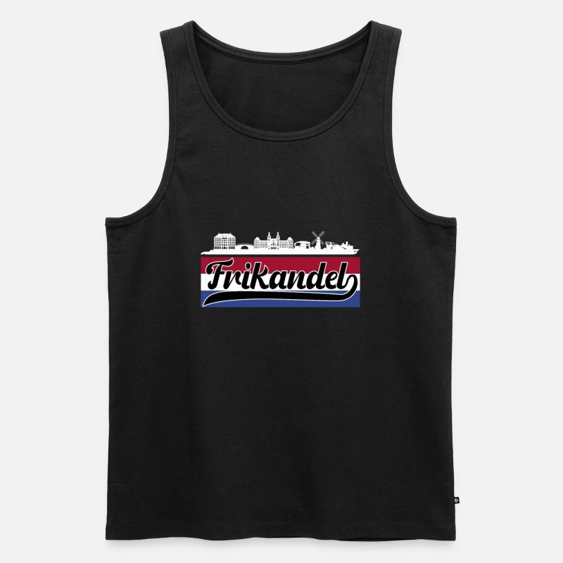 Frikandel avec drapeau holland - Débardeur bio Premium Homme - noir