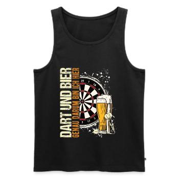Dart 180 darten Darts Bier Kneipe Darter Dartsport - Männer Premium Bio Tank Top - Schwarz - Vorne - Michal (187cm)