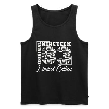 Born 1983 40th birthday Gift man/ woman - Men's Premium Organic Tank Top - black - Front - Michal (187cm)