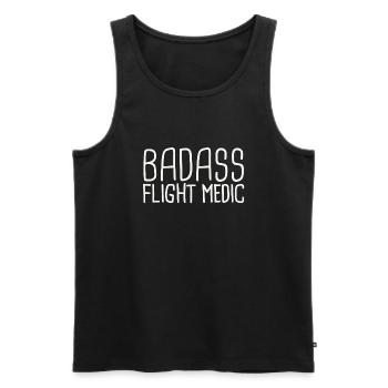 Flight Medic Badass Air Rescue - Men's Premium Organic Tank Top - black - Front - AI Model Male 178 light (178cm)