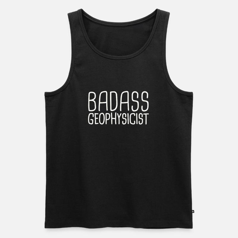 Geophysicist Badass Geophysics - Männer Premium Bio Tank Top - Schwarz