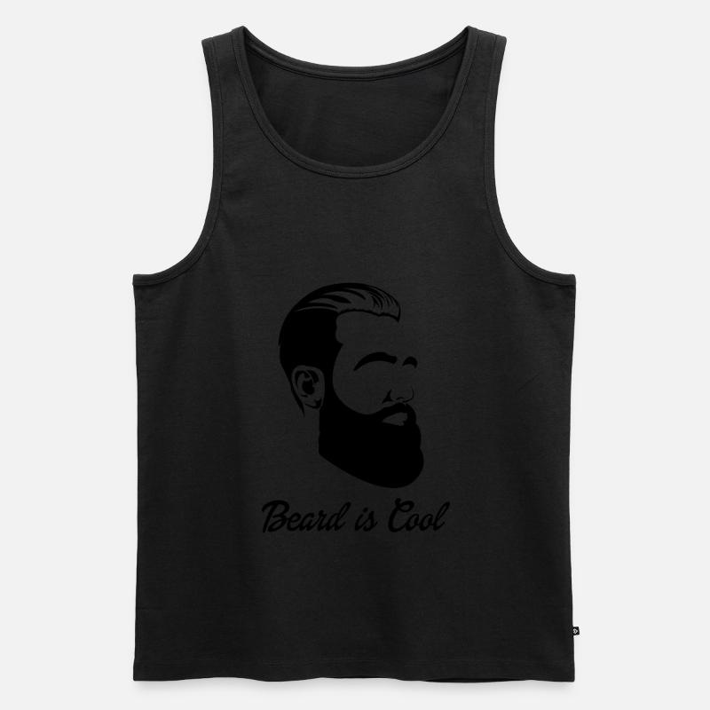 Bart - Bart ist cool - Männer Premium Bio Tank Top - Schwarz
