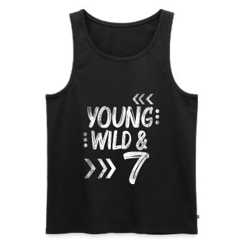 Geburtstag sieben Jahre 7 Geburtstag Geschenk - Männer Premium Bio Tank Top - Schwarz - Vorne - Michal (187cm)
