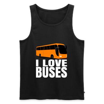 Bus bus driver coach birthday gift mens - Men's Premium Organic Tank Top - black - Front - Michal (187cm)