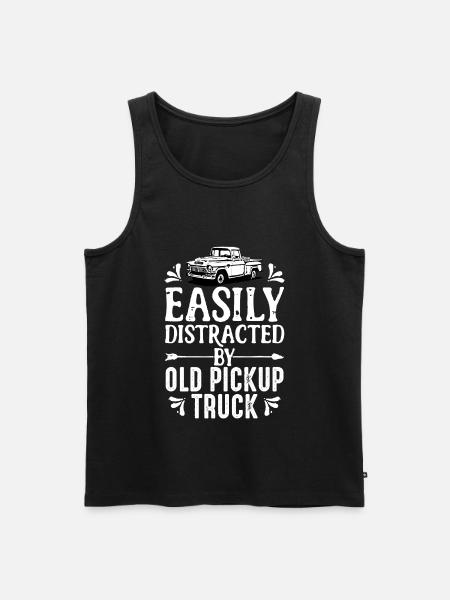 Trucker Pickup-Trucks Trucker-Spruch Geschenk - Männer Premium Bio Tank Top - Schwarz