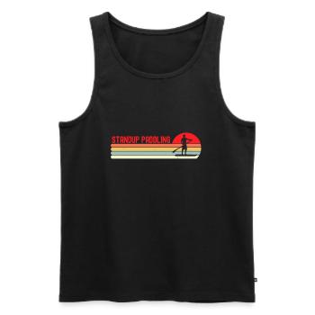 SUP Standup Paddle Standup Paddling Sup Surf - Männer Premium Bio Tank Top - Schwarz - Vorne - AI Model Male 178 light (178cm)