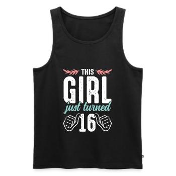 filles 16 anniversaire - Débardeur bio Premium Homme - noir - Devant - Michal (187cm)