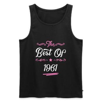 1961 best of - Men's Premium Organic Tank Top - black - Front - AI Model Male 178 light (178cm)