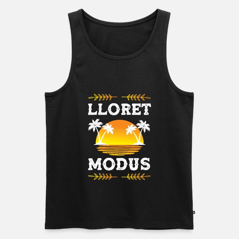 Lloret De Mar Modus - Männer Premium Bio Tank Top - Schwarz
