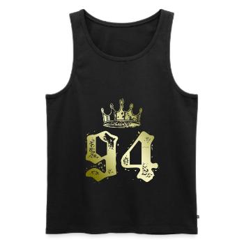 94 Couronne numérique - Débardeur bio Premium Homme - noir - Devant - Michal (187cm)