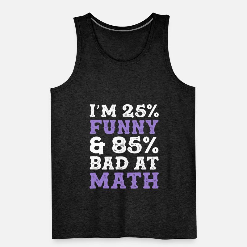 funny math mathematics Men's Premium Organic Tank Top