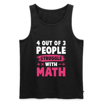 mathematics learning - Men's Premium Organic Tank Top - black - Front - AI Model Male 178 light (178cm)